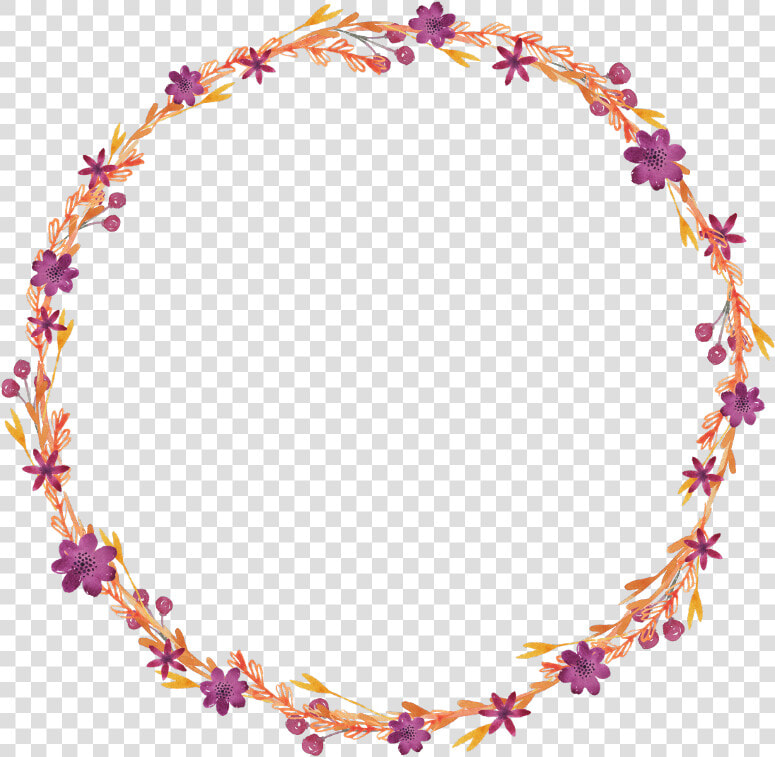  flowers  vines  leaves  vinesandleaves  wreath  circle   Beaded Chain Anklet  HD Png DownloadTransparent PNG