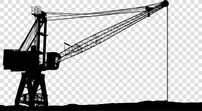 Grúa  Construcción  Silueta  Construir  Polipasto   Silhouette Kran  HD Png DownloadTransparent PNG