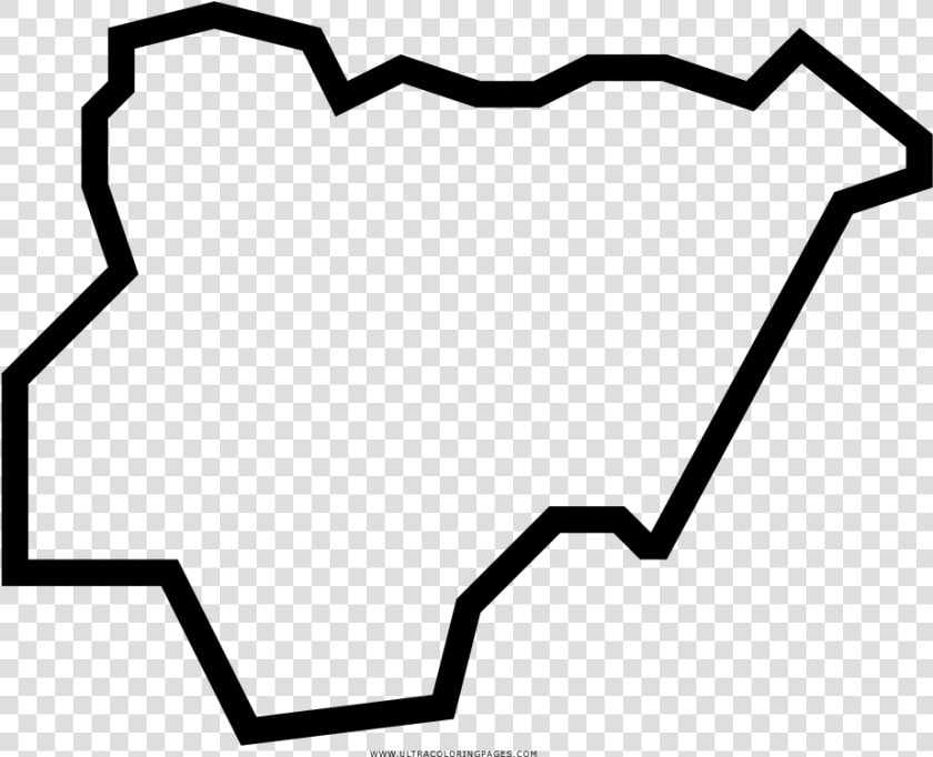 Nigeria Coloring Page   Colouring Page For Nigeria Map  HD Png DownloadTransparent PNG