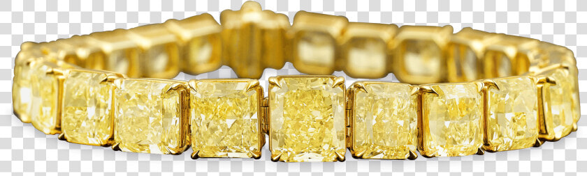 Fancy Yellow Diamond Bracelet 55 66 Carats   Yellow Diamond Bracelet  HD Png DownloadTransparent PNG