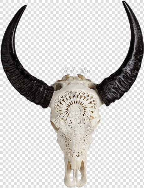 Carved Buffalo Skull   Carabao Horn Png  Transparent PngTransparent PNG