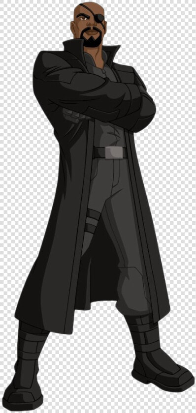 Nick Fury Avengers Cartoon  HD Png DownloadTransparent PNG