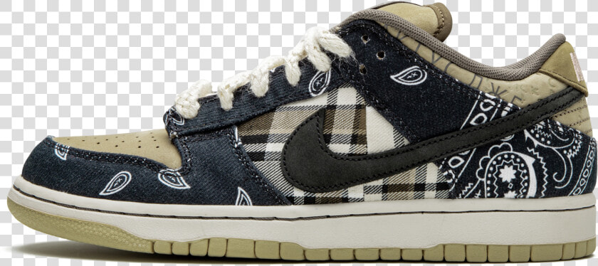 Travis Scott X Nike Sb Dunk Low   Shoe  HD Png DownloadTransparent PNG