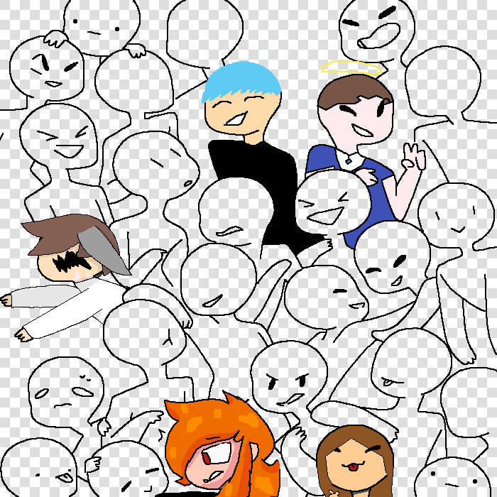 Too Many People Drawing  HD Png DownloadTransparent PNG