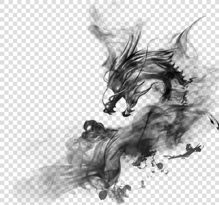 Ink Chinese Dragon Png   Smoke Dragon Png  Transparent PngTransparent PNG