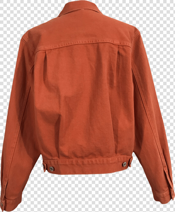 90 S Orange Denim Jacket By Guess   Leather Jacket  HD Png DownloadTransparent PNG