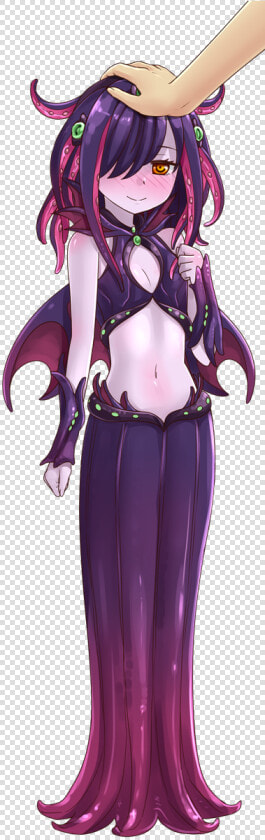 Purple Human Hair Color Anime Fictional Character Figurine   Monster Girl Encyclopedia Mindflayer  HD Png DownloadTransparent PNG