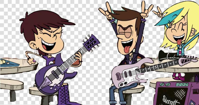 Luna Richard And Sam Rocking Out By Kabutopsthebadd   Loud House Luna Guitar  HD Png DownloadTransparent PNG