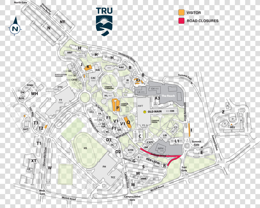 Thompson River University Map  HD Png DownloadTransparent PNG