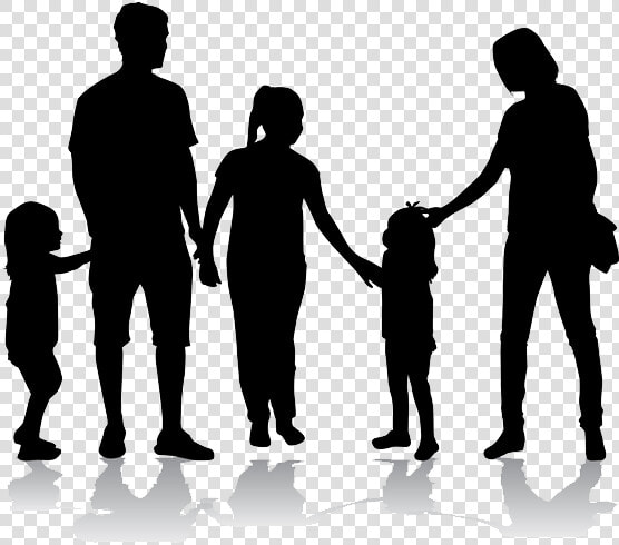 Silhouette Of A Happy Family Png Download   Happy Family Silhouette Png  Transparent PngTransparent PNG