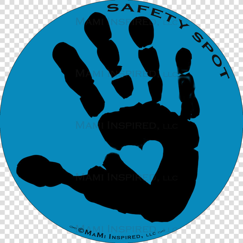 Safety Spot Kids Black Hand Color Background Car Magnet   Hand Spot For Car  HD Png DownloadTransparent PNG