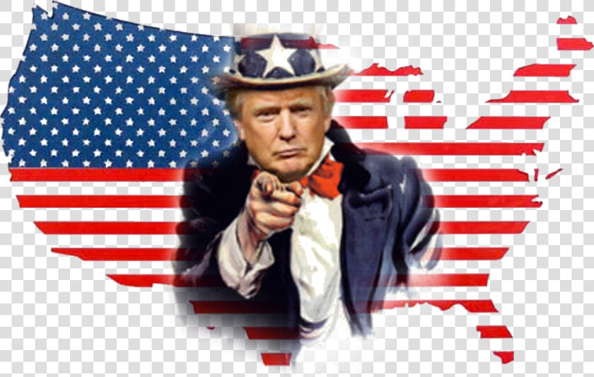 Transparent Uncle Sam Wants You Png   American Flag With White Background  Png DownloadTransparent PNG