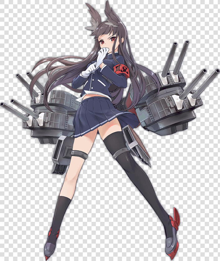 Asymmetrical Legwear Azur Lane Bangs Black Hair Black   Myoukou Azur  HD Png DownloadTransparent PNG