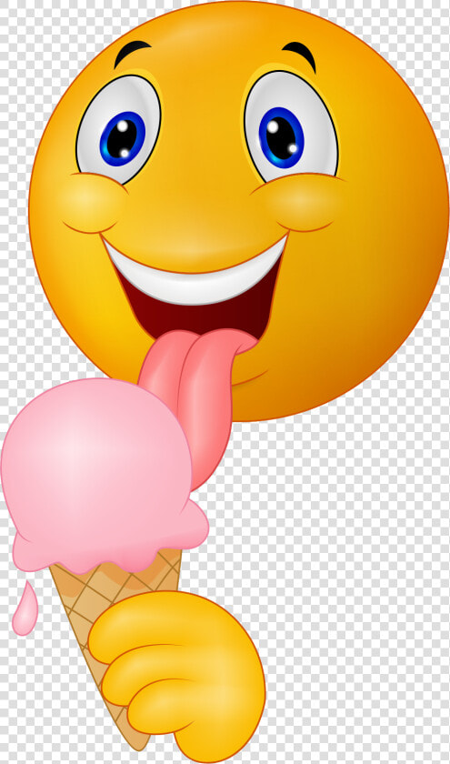 Ice Cream Cone Emoji 181 Decal   Cartoon Licking Ice Cream  HD Png DownloadTransparent PNG