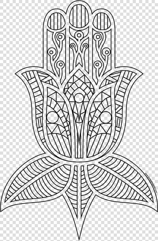 Hamsa Coloring Page  HD Png DownloadTransparent PNG