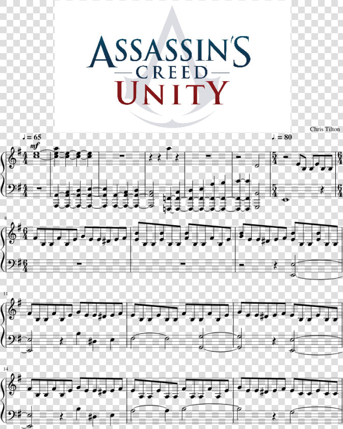 Transparent Assassin S Creed Unity Png   Piano Sheet Music Intense Mary Had A Little Lamb  Png DownloadTransparent PNG