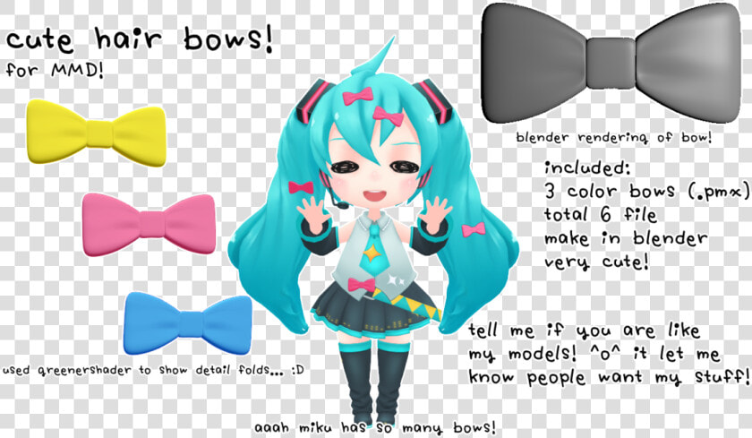 Kawaii Bow Transparent   Mmd Cute Hair Bow  HD Png DownloadTransparent PNG