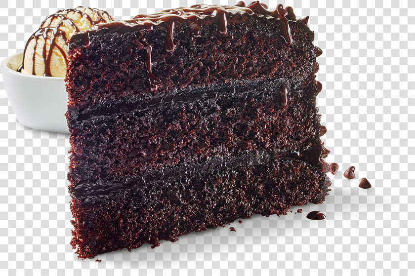 Slice Double Chocolate Fudge Cake  HD Png DownloadTransparent PNG