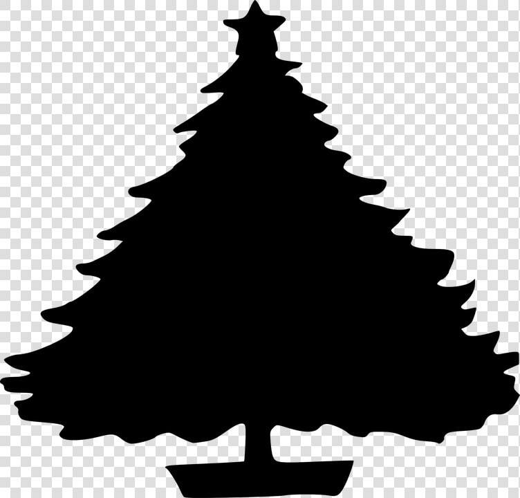 Tree  Christmas  Star  Silhouette  Black   Christmas Tree With Hearts Clipart  HD Png DownloadTransparent PNG