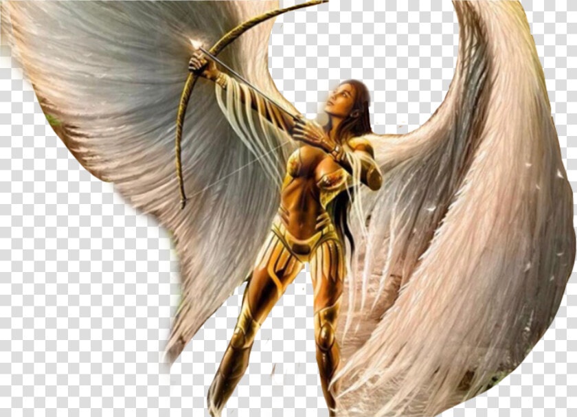  angel  flecha  rebellion  guerra  picsart  freetoedit   Archangel Female With Bow And Arrow  HD Png DownloadTransparent PNG