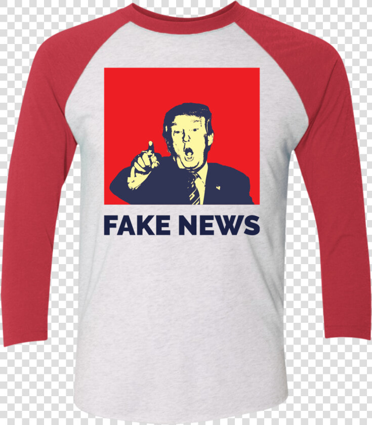 Fake Barcode Png  donald Trump Fake News Baseball Shirt   Long sleeved T shirt  Transparent PngTransparent PNG