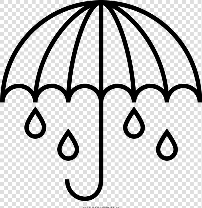 Umbrella Rain Coloring Page   Guarda Chuva Para Colorir  HD Png DownloadTransparent PNG