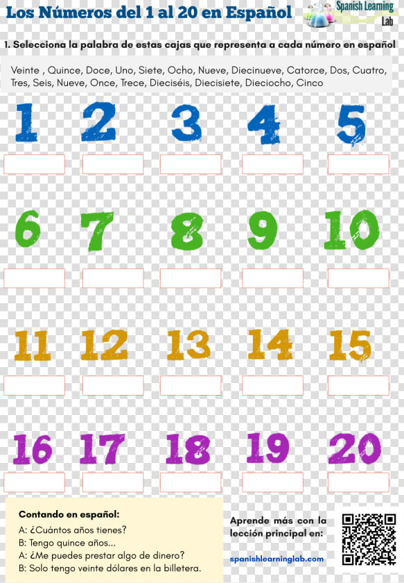 Numeros En Espanol Ejercicios  HD Png DownloadTransparent PNG