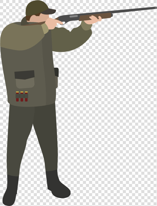 Hunter Vector Gun Cartoon   Hunter With Gun Cartoon  HD Png DownloadTransparent PNG