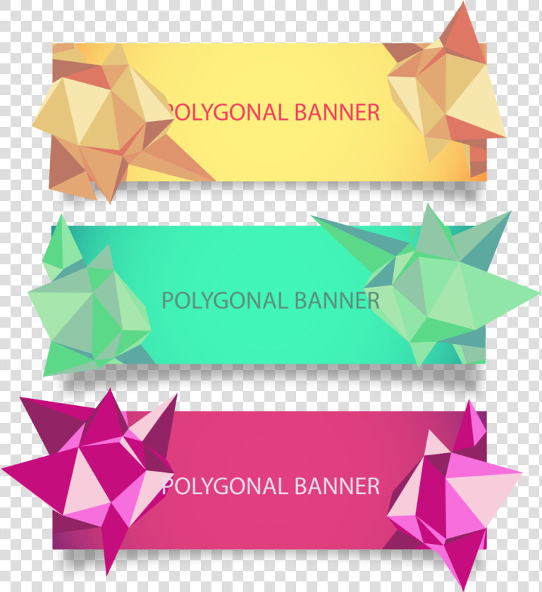 Shatter Vector Banner   Banner Polygon Png  Transparent PngTransparent PNG