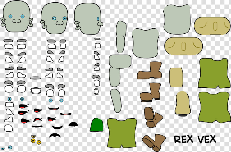 Rex Vex Character Kit   Colorfulness  HD Png DownloadTransparent PNG