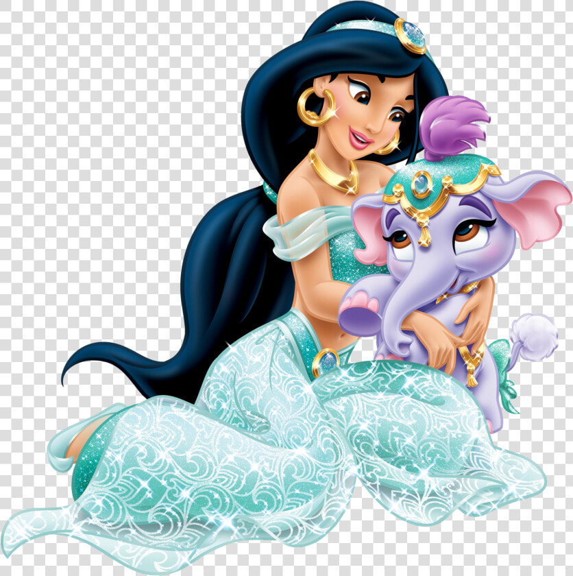 Disney Princess Jasmine With Cute Elephant Transparent   Disney Princess Jasmine Png  Png DownloadTransparent PNG