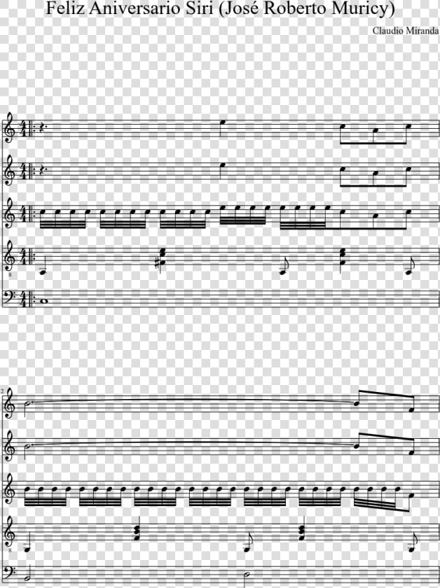 Transparent Feliz Aniversario Png   Sheet Music  Png DownloadTransparent PNG