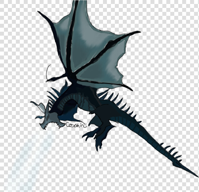 Mythical creature   Skyrim Frost Dragon Png  Transparent PngTransparent PNG