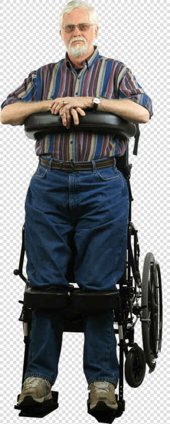 Man Standing In Superstand Wheelchair   Stands People On Wheelchair  HD Png DownloadTransparent PNG