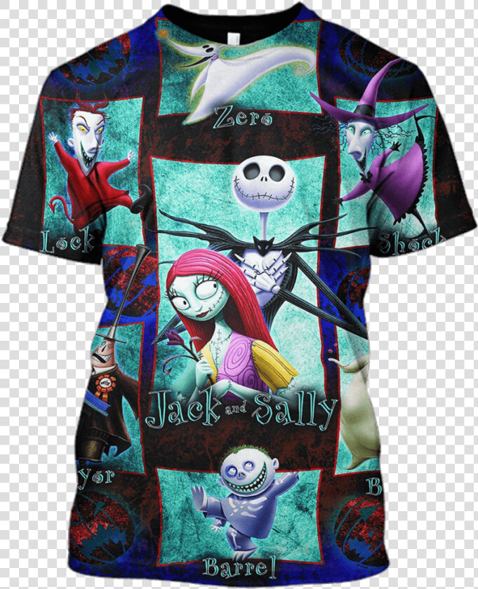 3d Jack And Sally Nightmare Before Christmas Hoodie   Nightmare Before Christmas Movie Characters  HD Png DownloadTransparent PNG