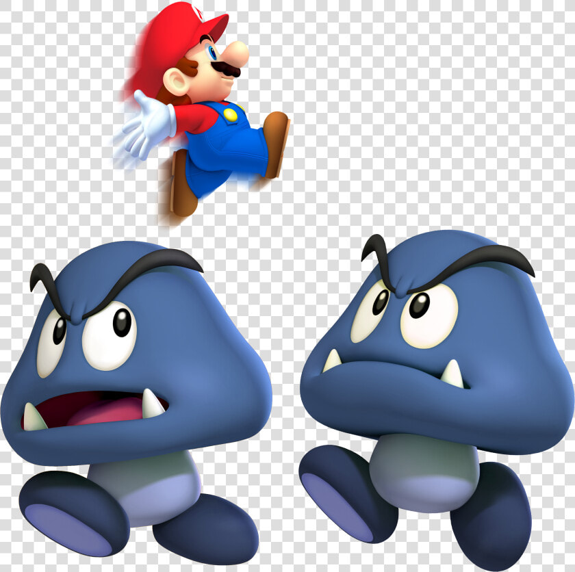 2 Cave Goombas  amp  Mini Mario   Super Mario Böser Pilz  HD Png DownloadTransparent PNG