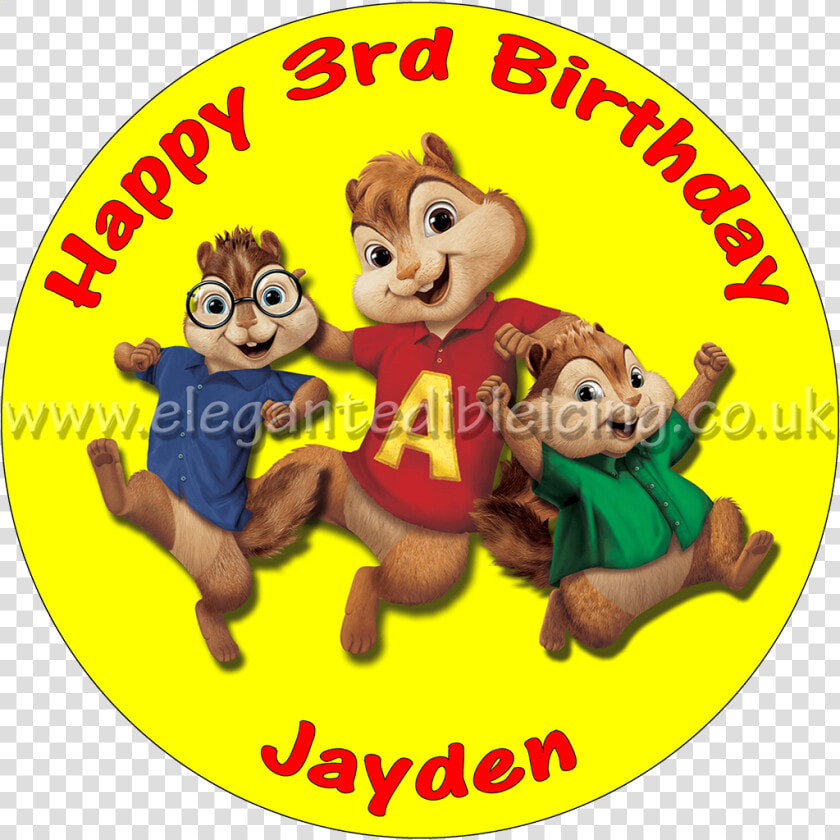 Alvin And The Chipmunks Personalised Cake Topper   Alvin And The Chipmunks Render  HD Png DownloadTransparent PNG