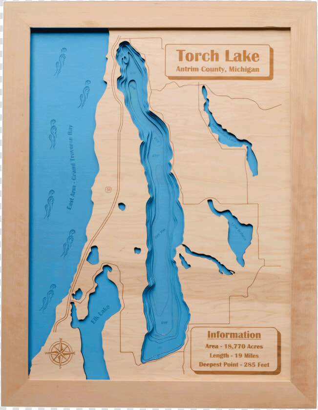 Torch Lake 3d Map   Torch Lake Outline  HD Png DownloadTransparent PNG