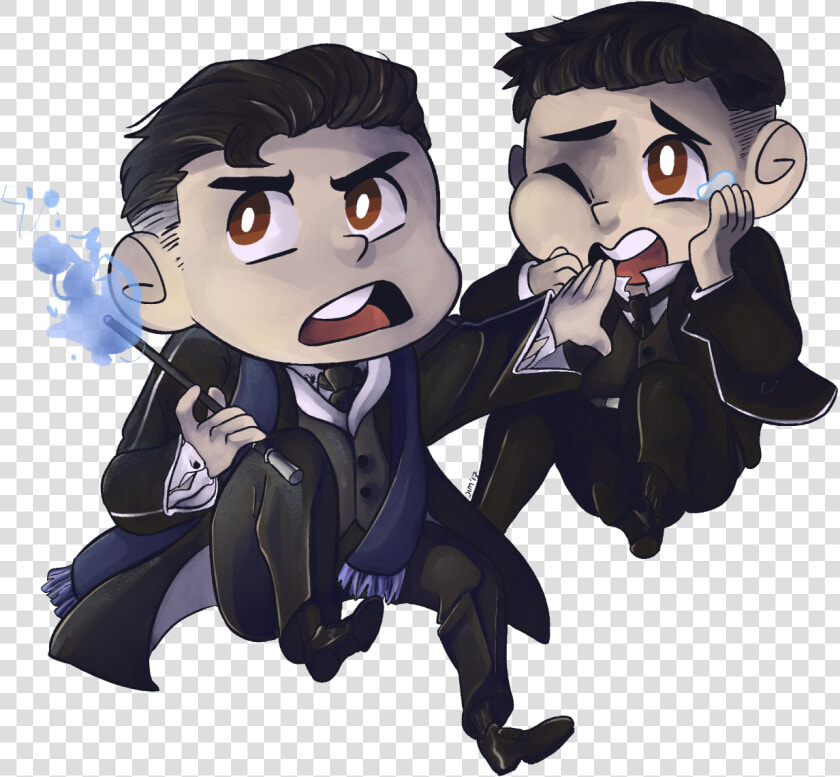 “drawing I Did Chibi Style Of Graves And Credence From   Cartoon  HD Png DownloadTransparent PNG