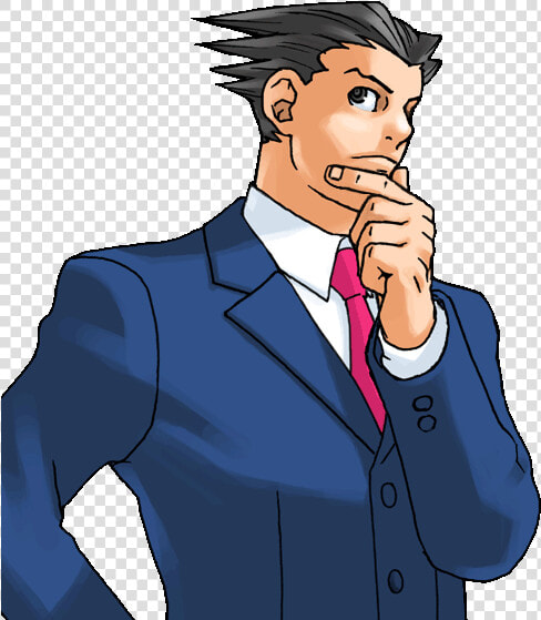 Phoenix Wright Hd Sprites   Phoenix Wright Thinking Sprite  HD Png DownloadTransparent PNG