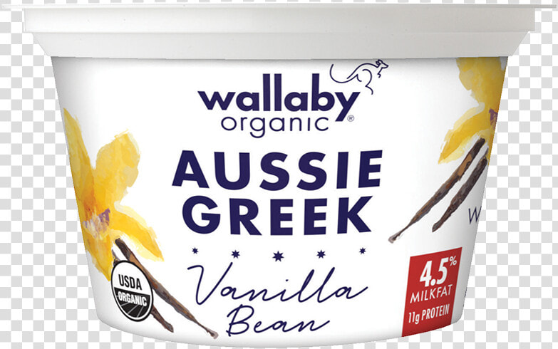 Wallaby Vanilla Bean Organic Whole Milk Greek Yogurt   Wallaby Greek Yogurt Vanilla Bean  HD Png DownloadTransparent PNG