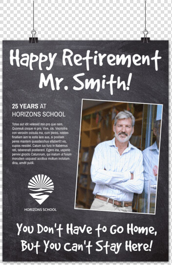 Happy Retirement Party Poster Template Preview   Retirement Poster  HD Png DownloadTransparent PNG