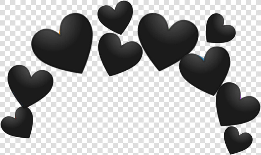  freetoedit  hearts  heart  black  emoji  ftestickers   Heart  HD Png DownloadTransparent PNG