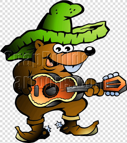 Mole Playing Guitar   Poul Carlsen   Tegning  HD Png DownloadTransparent PNG