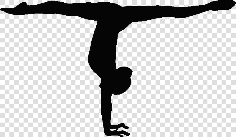 Gymnastics Handstand Balance Beam Split Sport   Gymnast Silhouette Split Handstand  HD Png DownloadTransparent PNG