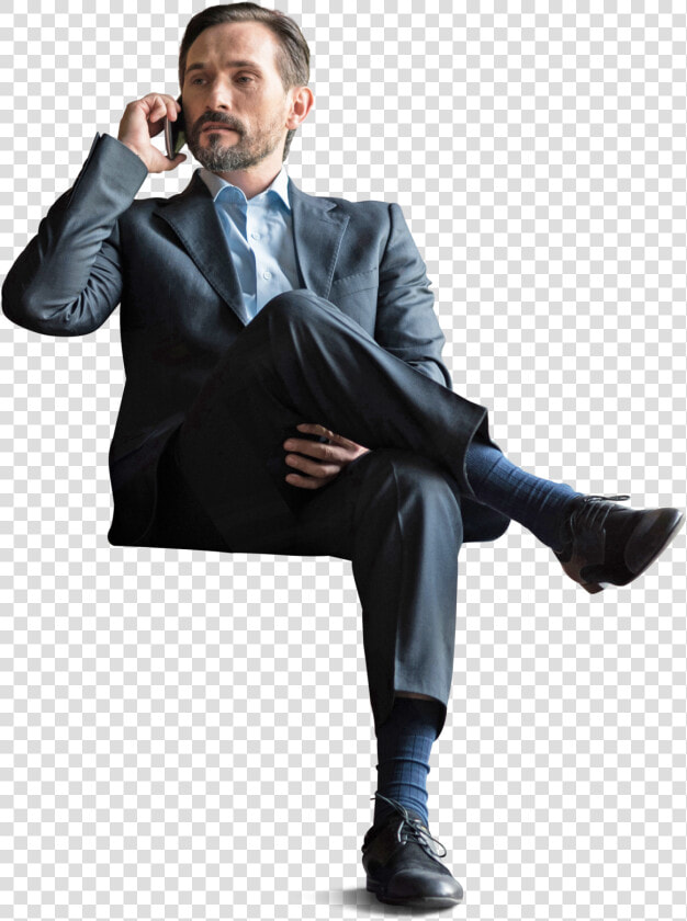 Office Businessman Sitting With Phone Cut Out   Architecture People Sitting Png  Transparent PngTransparent PNG