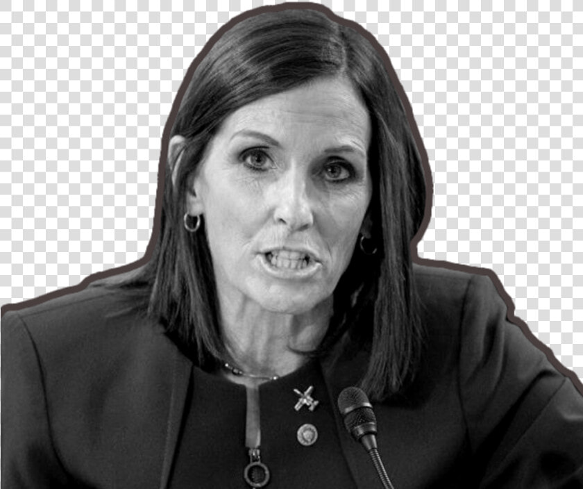 Martha Mcsally In Black And White With A Red Outline  HD Png DownloadTransparent PNG