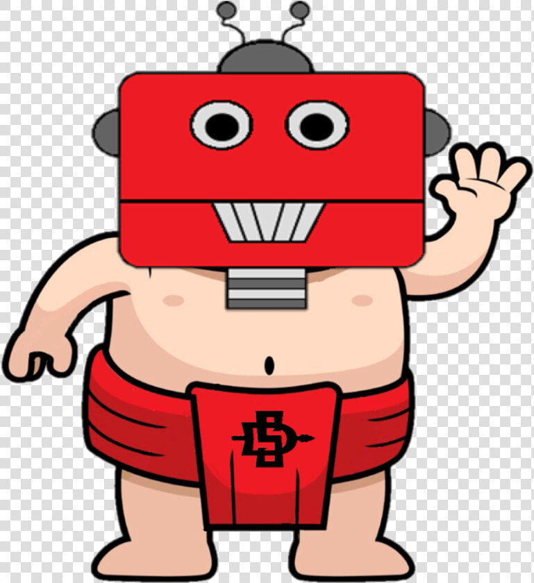 Mini Sumo Robot Competitor   Sumo Wrestler Cartoon  HD Png DownloadTransparent PNG