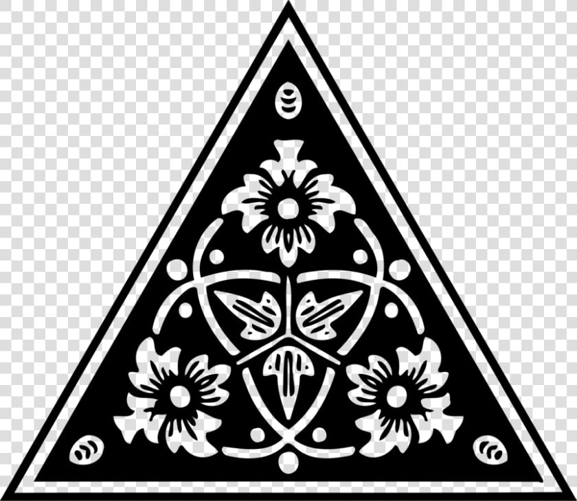 Visual Arts flower triangle   Triangular Ornament  HD Png DownloadTransparent PNG