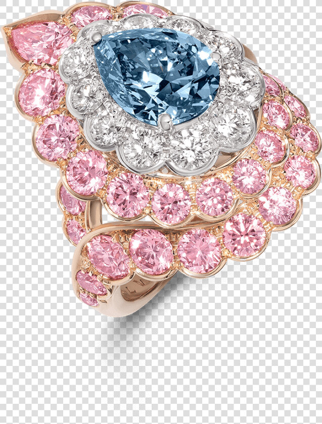 Natural Blue Diamond Ring   Crystal  HD Png DownloadTransparent PNG